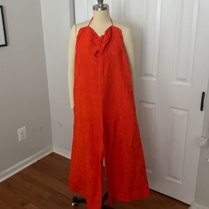 Dark orange jump suit